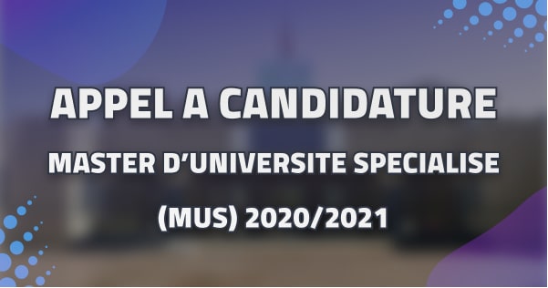 APPEL A CANDIDATURE (Master d’Université Spécialisé (MUS) « Psychopathologie Clinique Dynamique ») APPEL A CANDIDATURE (Master d’Université Spécialisé (MUS) « Psychopathologie Clinique Dynamique »)