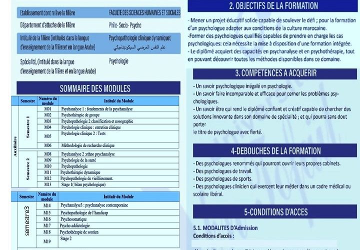 إخبار بتاريخ إجراء المقابلة لولوج ماستر Psychopathologie clinique dynamique إخبار بتاريخ إجراء المقابلة لولوج ماستر Psychopathologie clinique dynamique