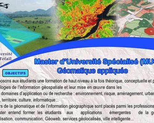 APPEL A CANDIDATURE (Master d’Université Spécialisé (MUS) « Géomatique appliquée »)